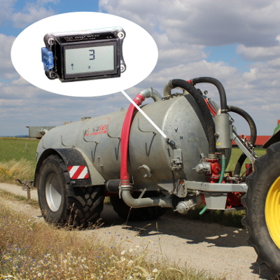 Tank counter AgriCounter Load on slurry tanker